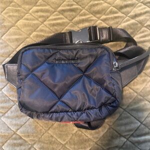 MZ Wallace Black Quilted Madison Belt Bag
